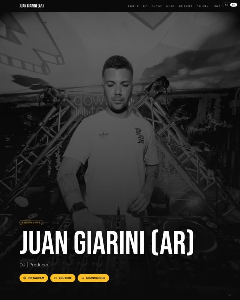 Press kit de Juan Giarini (AR)